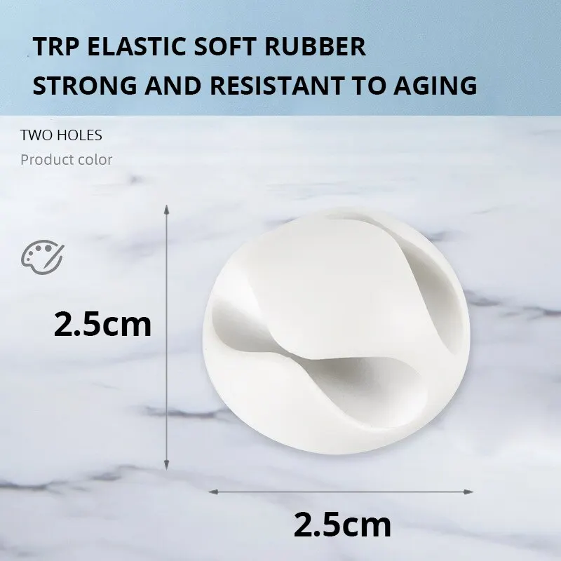 Cable Winder Silicone USB Cable Desktop Tidy Management Clips Cable Holder For Mouse Headphone Wire Organizer image 6