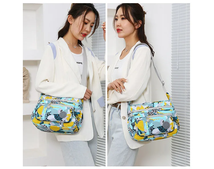 2023 Nylon Women Messenger Bags Waterproof Zipper Package Canvas Travel Crossbody Bag Fashion Female Totes Shoulder Bag