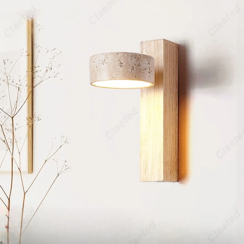 

Modern Simple LED Marble Wall Lamp with Cable Switch Lamp Holder Rotatable Living Room Aisle Bedroom Bedside Lighting Lamps