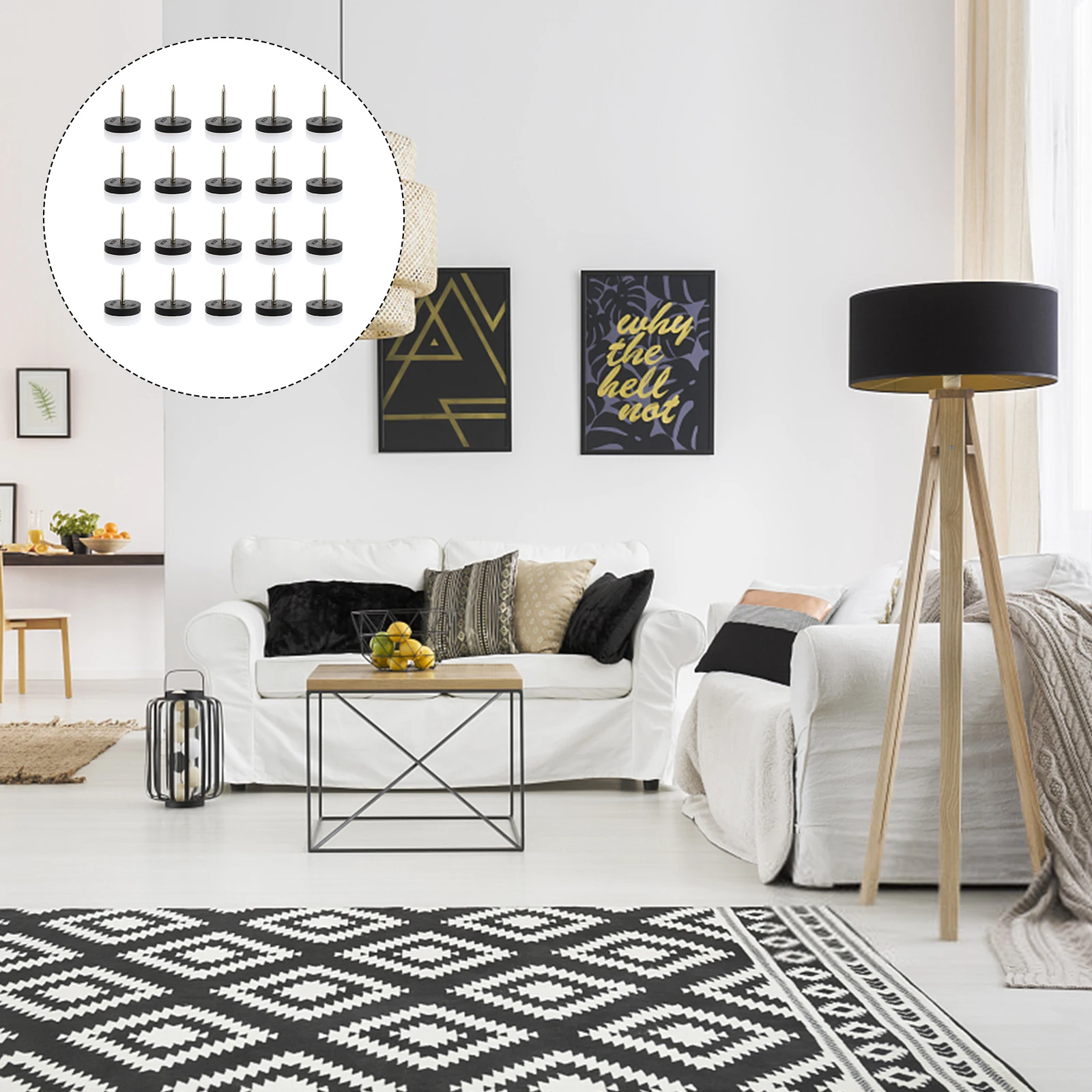 

40Pcs Furniture Tacks Noise-Proof Pads for Table Chair Feet Floor Protector Furniture Leg Bottom Floor Protector