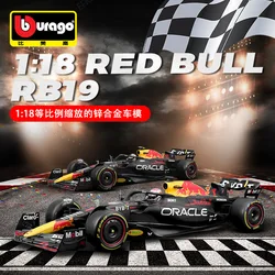 Burago 1:18 F1 Model Regular Version 2023 Red Bull Racing RB19 #1 Verstappen #11 Perez Alloy Car Formula Die Cast Toy