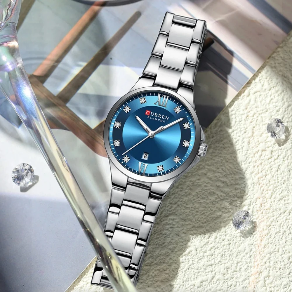 CURREN 9107 small dial Luxury Women's Wristwatch Elegant Luxury Quartz Watch For Women Fashion Waterproof Watches Sapphire Clock