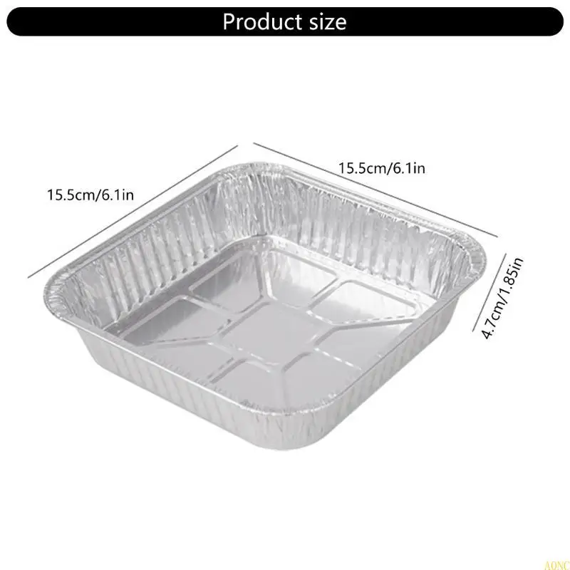 A0NC 20個使い捨てホイルトレイコンテナベーキングクッキング用エアフライヤーライナー