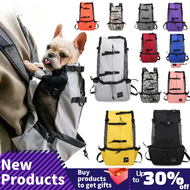 Image of Zaino per cani di taglia media per cuccioli da viaggio all'aperto per cani di piccola taglia Borse da trasporto per bulldog francese traspiranti da passeggio Accessori Forniture per animali domestici cod004