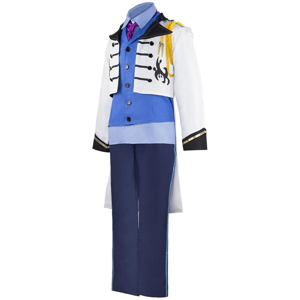 Film Frozen Hans Cosplay Costume Hans Prince Shirt Vest Coat Pants Tie Uniform Suit adulti Halloween Party Costume per uomo