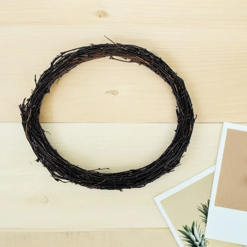 

2Pcs Rattan Wreath Hoops for DIY Crafts Seasonal Decorations Grapevine Christmas Halloween Rattan Wreath