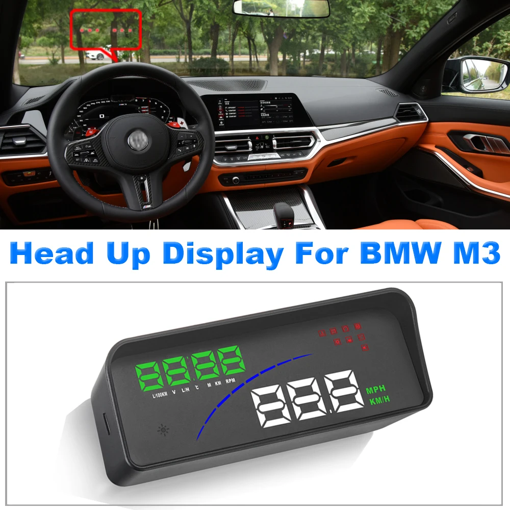 

For BMW M3 E46/E90/E92/E93/F80/G80 2000-2021 Car HUD Head Up Display Auto Electronic Accessories Overspeed Warning System