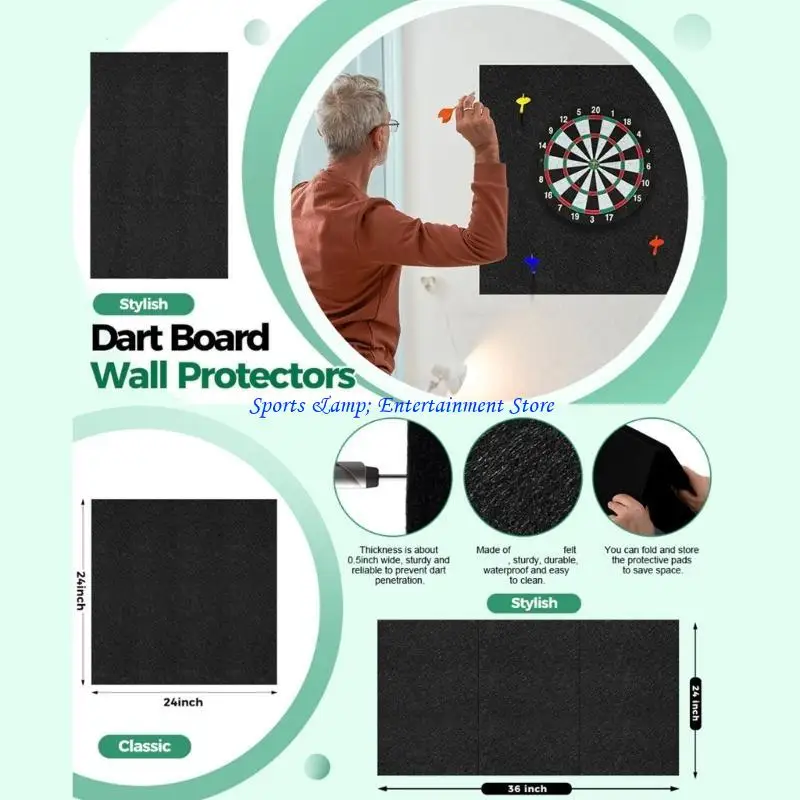 

G7NF Wall Tile Cork Flight Board Backer Dartboard Surround Accessories Enduring