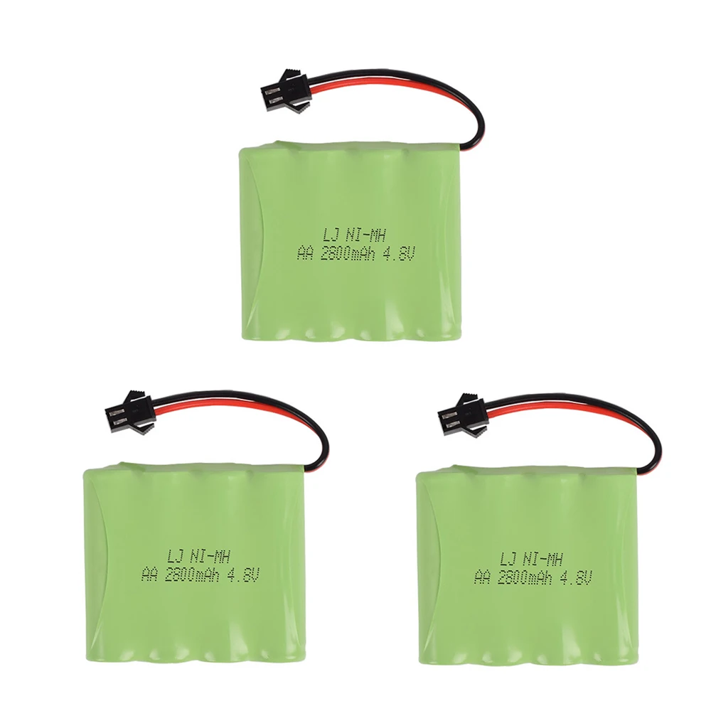 5PCS/lot 4.8v 2800mah AA NI-MH Battery SM-2P plug rechargeable Battery Ultra-high capacity Electric toys RC car RC boat RC robot