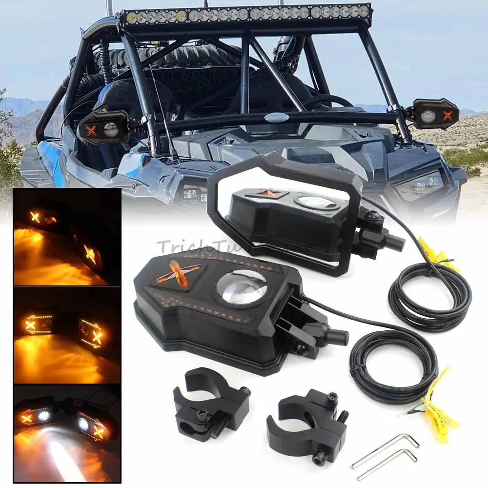 

UTV Rearview Mirror For Can Am Go kart Polaris RZR Yamaha 700 Suzuki Side Mirrors with LED Turn Signal Light ATV&UTV Accessories