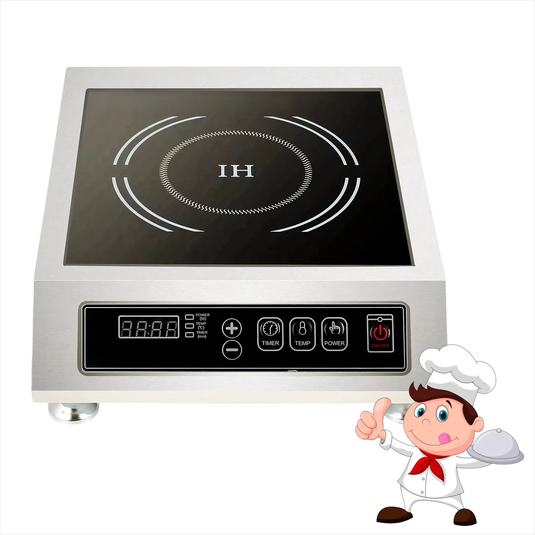 Commercial Induction Flat Concave Wok Cooker 3.5kw Portable Hotel Restaurant Kitchen Cooking Stove 5000W Induction Cooker