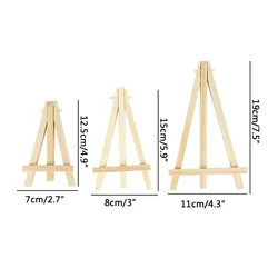 5Pcs Mini Wood Artist Tripod Painting Easel For Photo Painting Postcard Wedding Table Name Card Stand Frame Desk Decoration