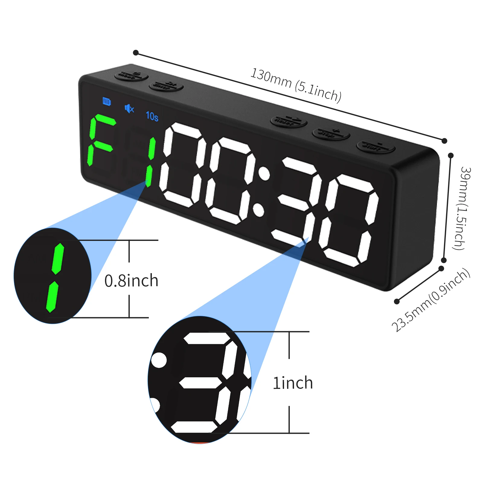 Wholesale Promotional LED Countdown Timer Home Gym Equipment 220V Office Wall Clock 1 Inch Six Digit Crossfit Timer