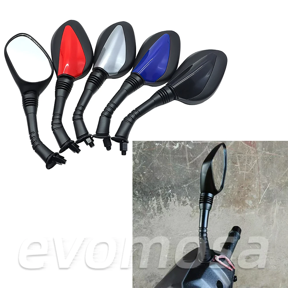 Espejos retrovisores universales para motocicleta, espejos laterales de 10mm para Scooter, para Kymco Agility City 125 Superdink 125 Yamaha Aerox