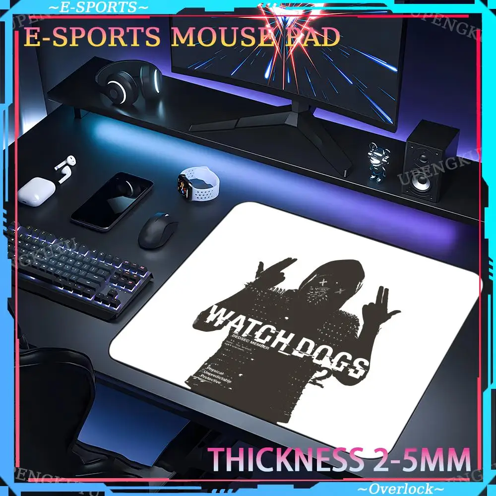 Mouse Ergonomic mouse pad Locked edge rubber mouse pads small mouse Anime Computer W_watch_Dogs_2 pads Gamer keyboard pad