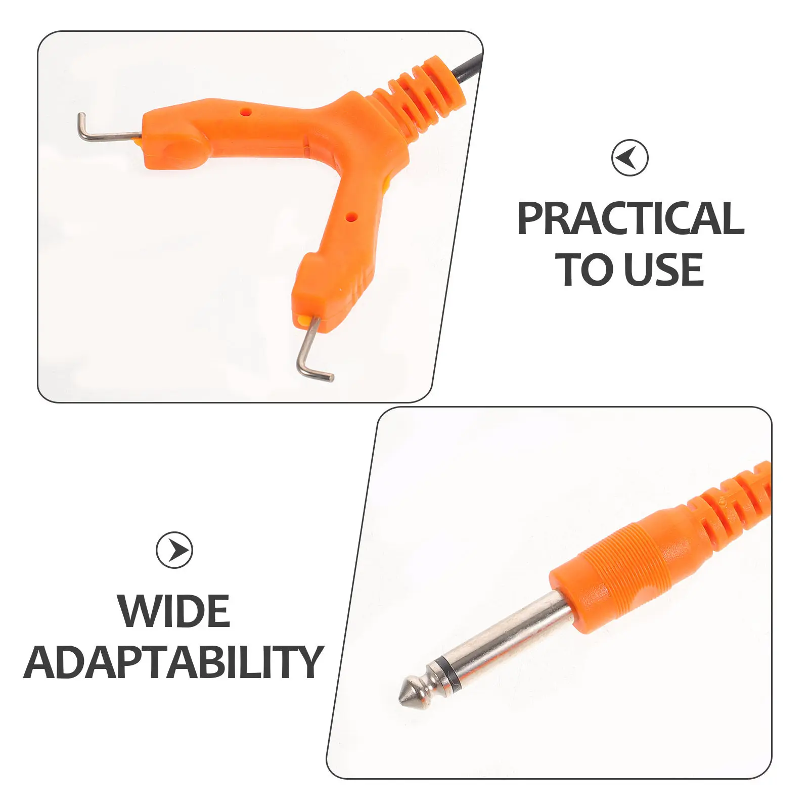 Tattoo Clip Cord Silicone 6.35mm 2 Pin Stereo Power Supply Cable Long Tattoo Wire Connector for Professional Equipment