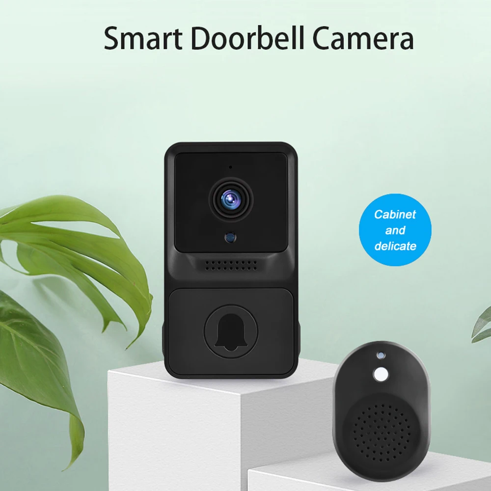 800mAh 1080P High Resolution Visual Smart Security Doorbell Camera Wireless Video Doorbell with IR Night Vision 2-Way Audio