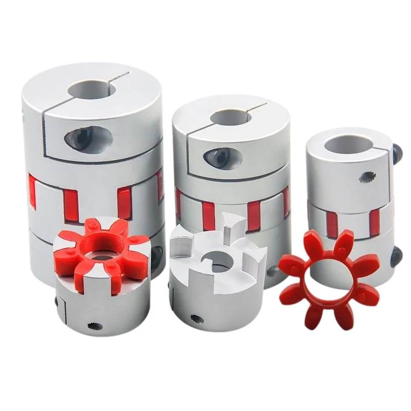 1PCS D55 L55 Flexible Plum Clamp Coupler Plum Jaw Shaft Coupling 12mm-30mm CNC Jaw Coupling For CNC Machine Servo Motor