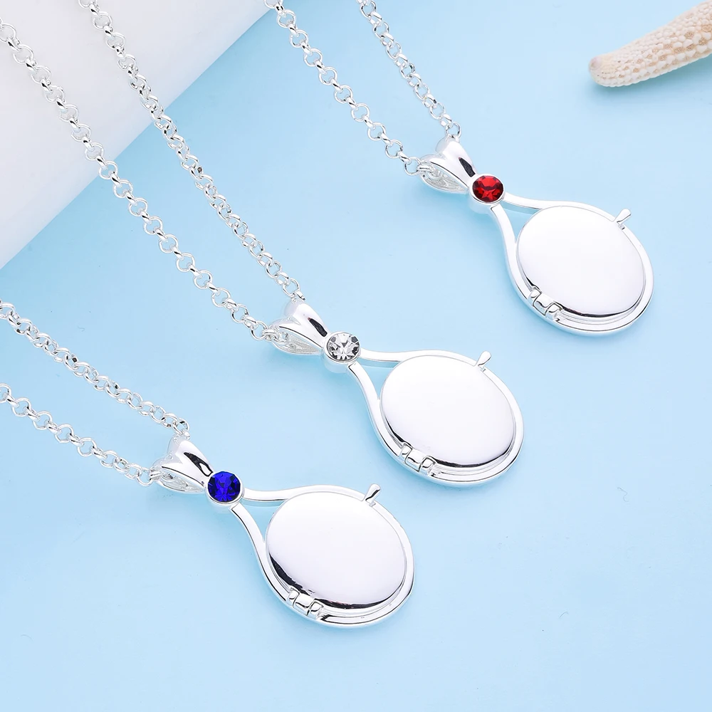 Popular Classic Tv H2o Mako Mermaid Necklace Fashion Zircon Silver Color Locket Pendant Jewelry for Just Add Water Fans Friend