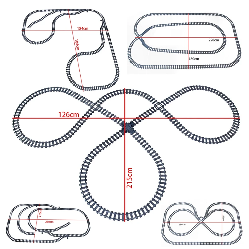 

Высокотехнологичные городские поезда, гибкие треки, Раздвоенные прямые изогнутые рельсы, перекрестные переключатели, строительные блоки, кирпичи, креативные игрушки для детей