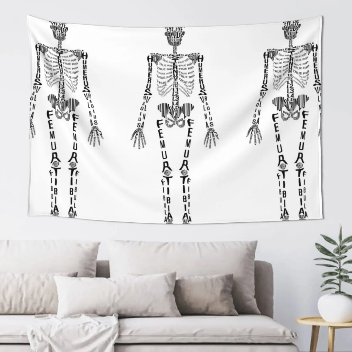 

Typographical Skeleton Tapestry Wall Mural Wall Decor Tapestry