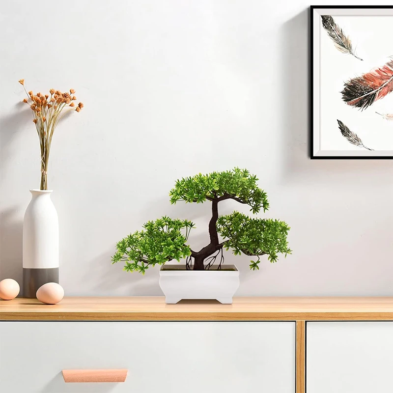 Artificial Bonsai Plastic Bionic Fake Plant for Home Room Indoor Office  Decor Garden Outdoor Decoration Desk Bathroom Green Tree - AliExpress 15