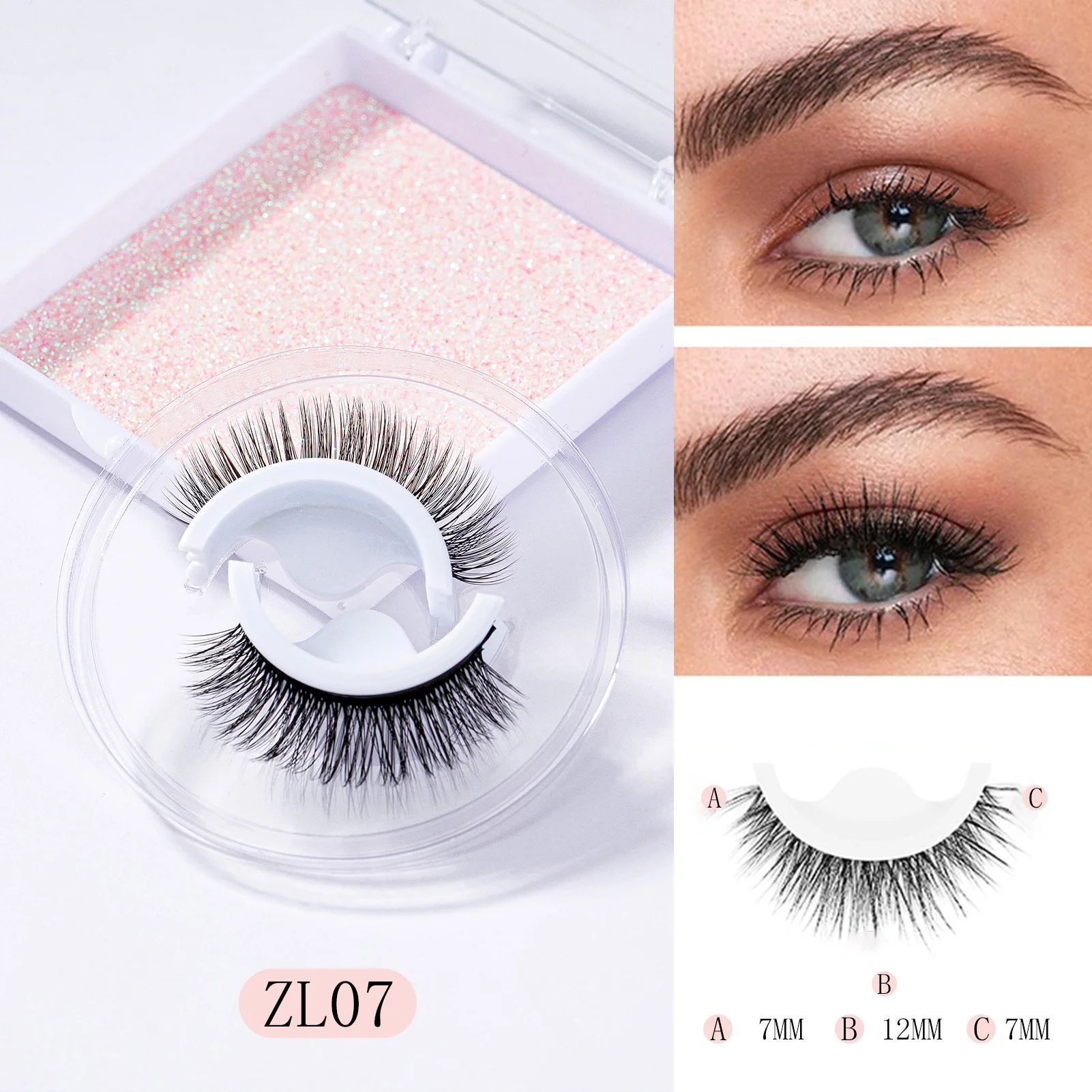 Curling up Grafting Eyelashes Reusable Natural Look Wispy Eyelashes Easy to Wear for Daily Office Everyday Use PR Sale