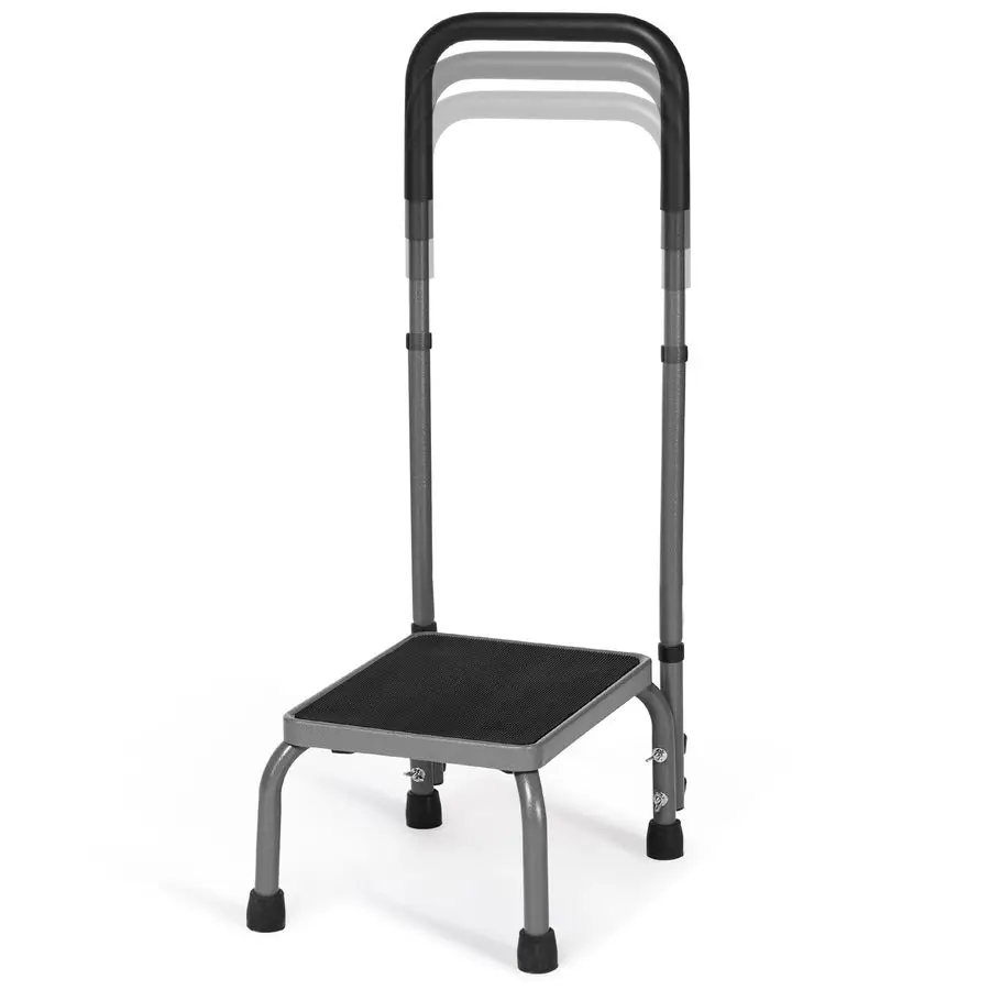 

Табурет-ступенька с ручкой, регулируемый подставка для ног с нескользящими резиновыми ножками, прочный табурет для пожилых, взрослых, детей, нагрузка до 136 кг