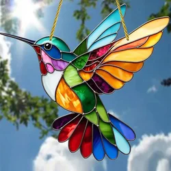 Painted Bat Acrylic Pendant Halloween Home Garden Decoration Sun Catcher Hanging Pendant Bedroom for Office Desktop Decoration