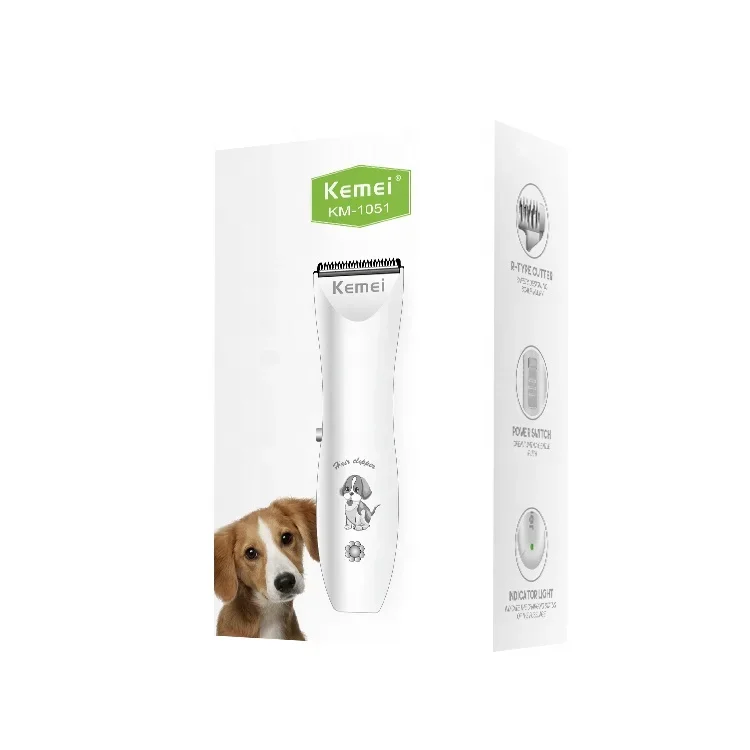 Pet Shaving Trimmer Cat&Dog Hair Trimmer Shaver Kemei km-1051 USB Charging Professional Pet Grooming Set Electric Pet Clipper