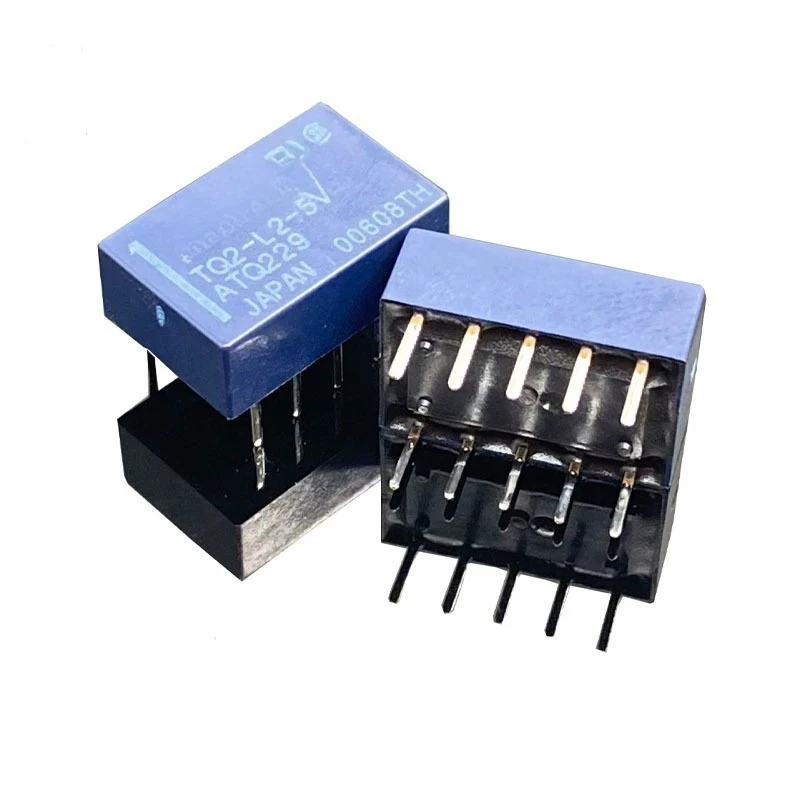 10pcs For panasonic relay tq2-l2-5v atq229 dual-channel dual-coil magnetic protection tq2-l2-12vdc 24vdc