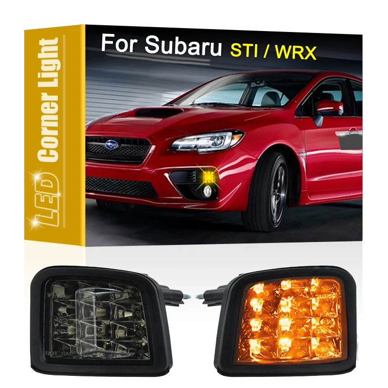 

2Pcs Smoked Lens LED Amber Lamp Turn Signal Indicator Light For Subaru STI 2015-2017 WRX Limited/Turbo/Base/Premium 2015-2020