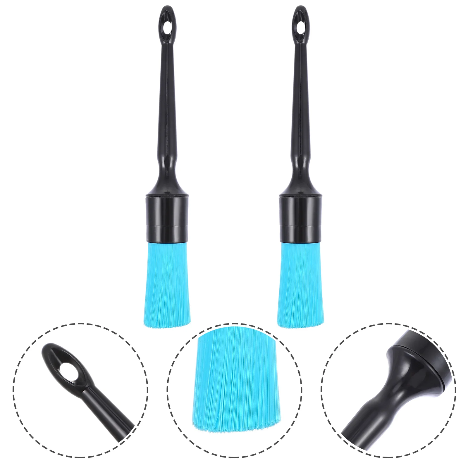 

2 Pcs Crevice Brush Car Detail Air Outlet Interior Cars Automotive Cleaning Conditioner Chemical Fiber Gaps