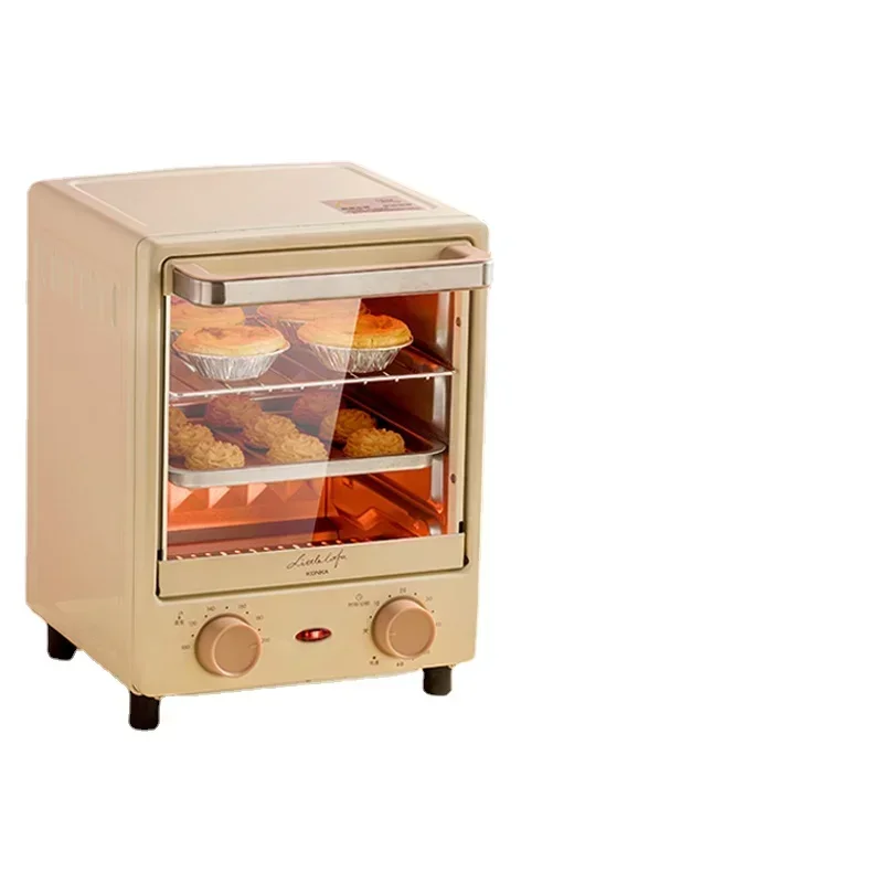KONKA Elektrische Huishoudelijke Kleine Mini Retro Verticale Kleine Oven Multifunctionele Bakken Oven Pizza 220V 12L