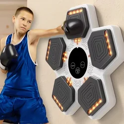 Smart Music Boxing Machine LED Lighted Sandbag Relaxing Reaction Training Wall Target for Boxing Sports Reaction for Kids Adults