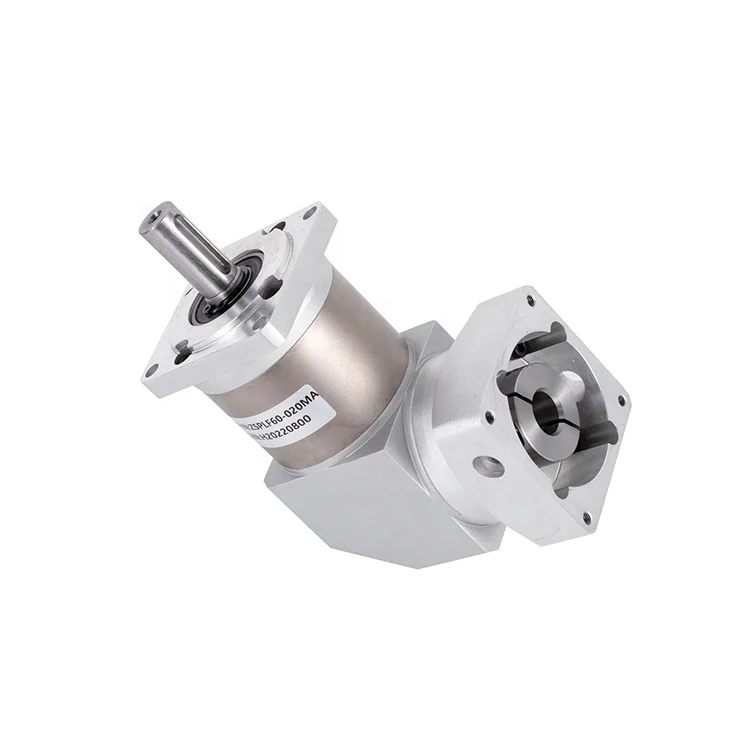 Right Angle 60mm Output Flangle Precision Planetary Reducer 90 Degree Low Backlash Speed Gearbox for Stepper and Servo Motor