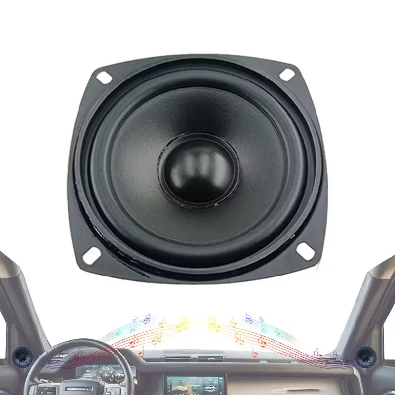 4 Inch Full Range Frequency Car Audio Speakers Black Automotive Speakers Powerful Bass And Clear Vocals