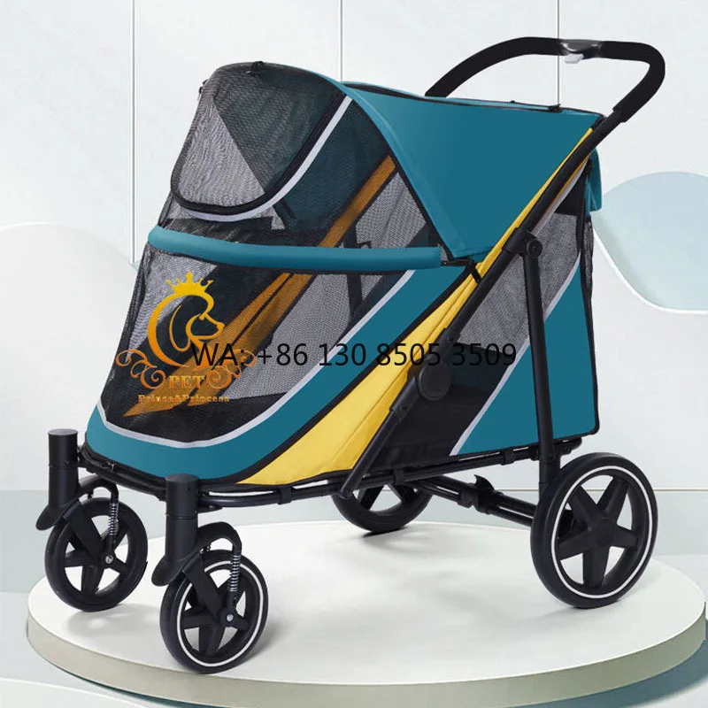 

Customized Easy Carry Big Pet Stroller Wagon Designer Pet Carrier Trolley
