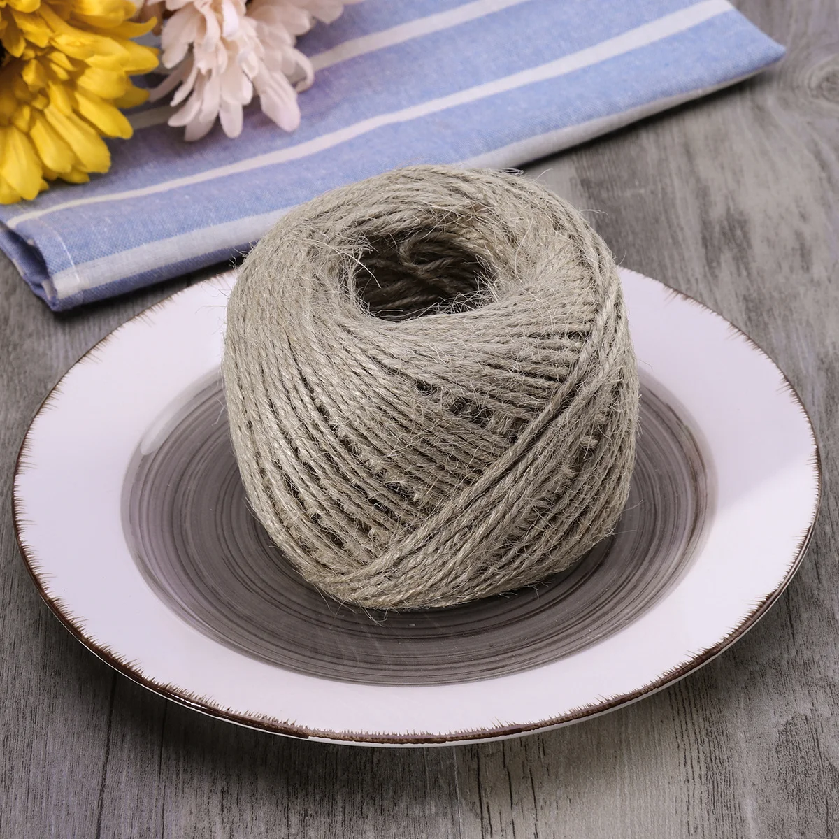 30 メートル天然ジュートロープ Diy 工芸品結婚式パーティーの装飾ガーデンアートプロジェクト麻ひも紐コード梱包装飾ギフト