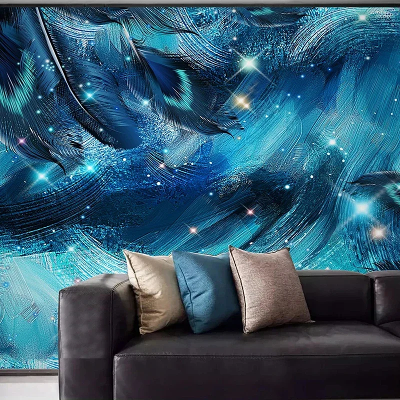 Custom Photo Wallpaper 3D Modern Abstract Geometric Feather Murals Living Room TV Sofa Bedroom Study Home Decor Wall Paper