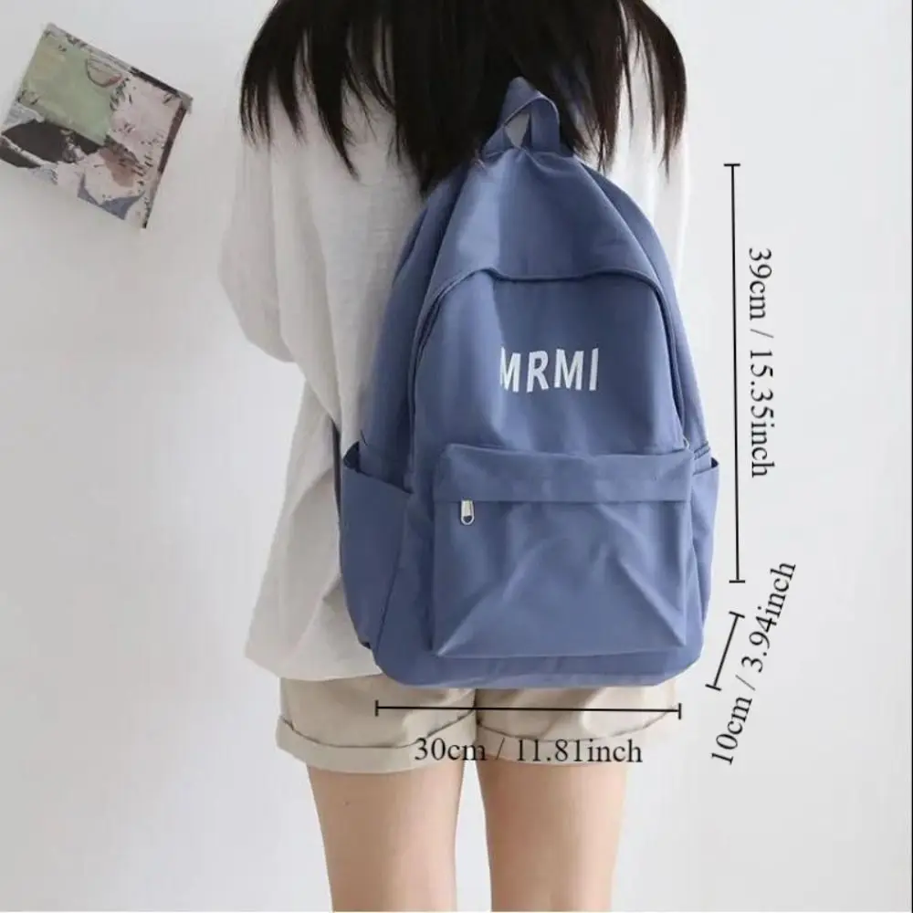 Japanese Women\'s Backpack Fresh Korean Multi functional Instagram Student Forest Large Capacity Backpack Solid Color