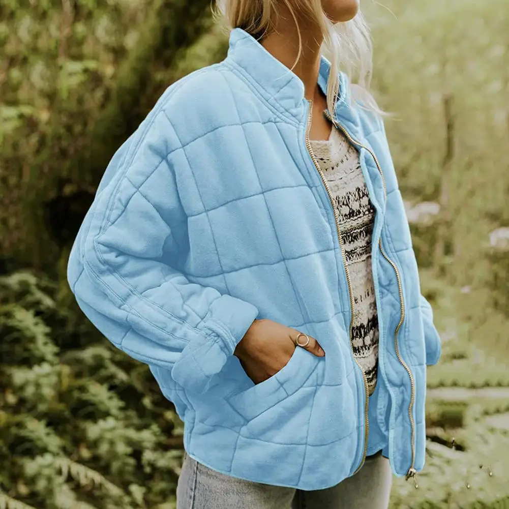 

Женское однотонное пальто с воротником-стойкой, с длинными рукавами и карманами