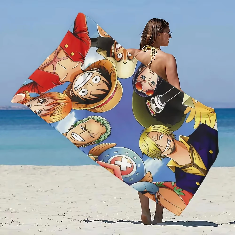 Toalla de Playa de Microfibra de Anime One Piece, Luffy Gear 5, Secado Rápido, Antiarena, para Piscina, Regalo para Mujeres, Viajes, Gimnasio, Ducha, Camping