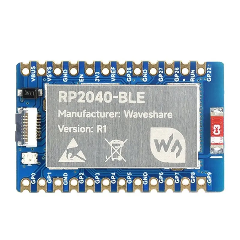 placa-de-desenvolvimento-bluetooth-waveshare-rp2040-ble-com-microcontrolador-bluetooth-de-modo-duplo-e-pinos-gpio-multifunciona
