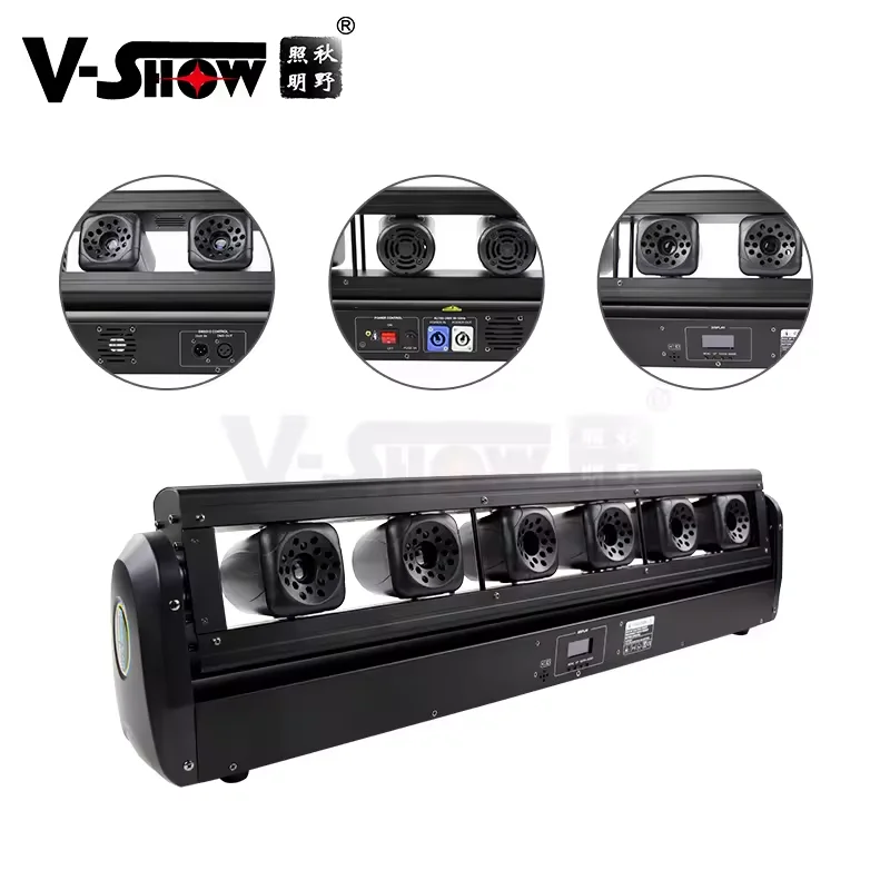 VSHOW LB06 High Quality RGB Laser Moving Head 6 Beam Club Laser Lights Bar moving light bar with laser light