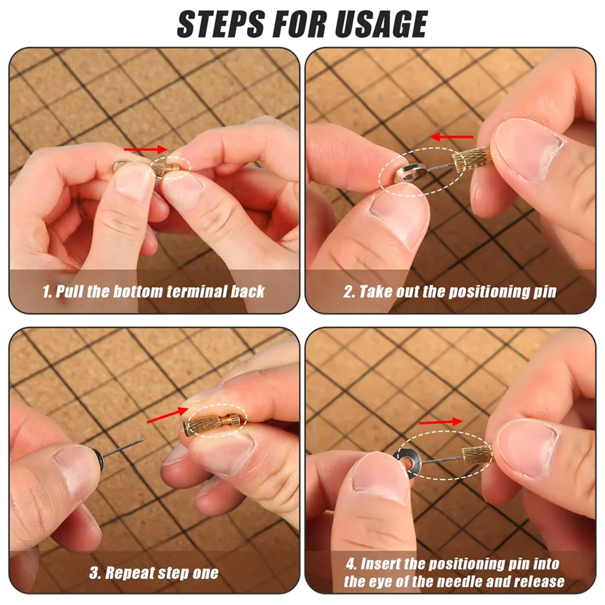 High-end 14Pcs Leather Positioning Needles, Leather Suture Positioning Needle Leather Locking Pins Leathercraft Located Needles