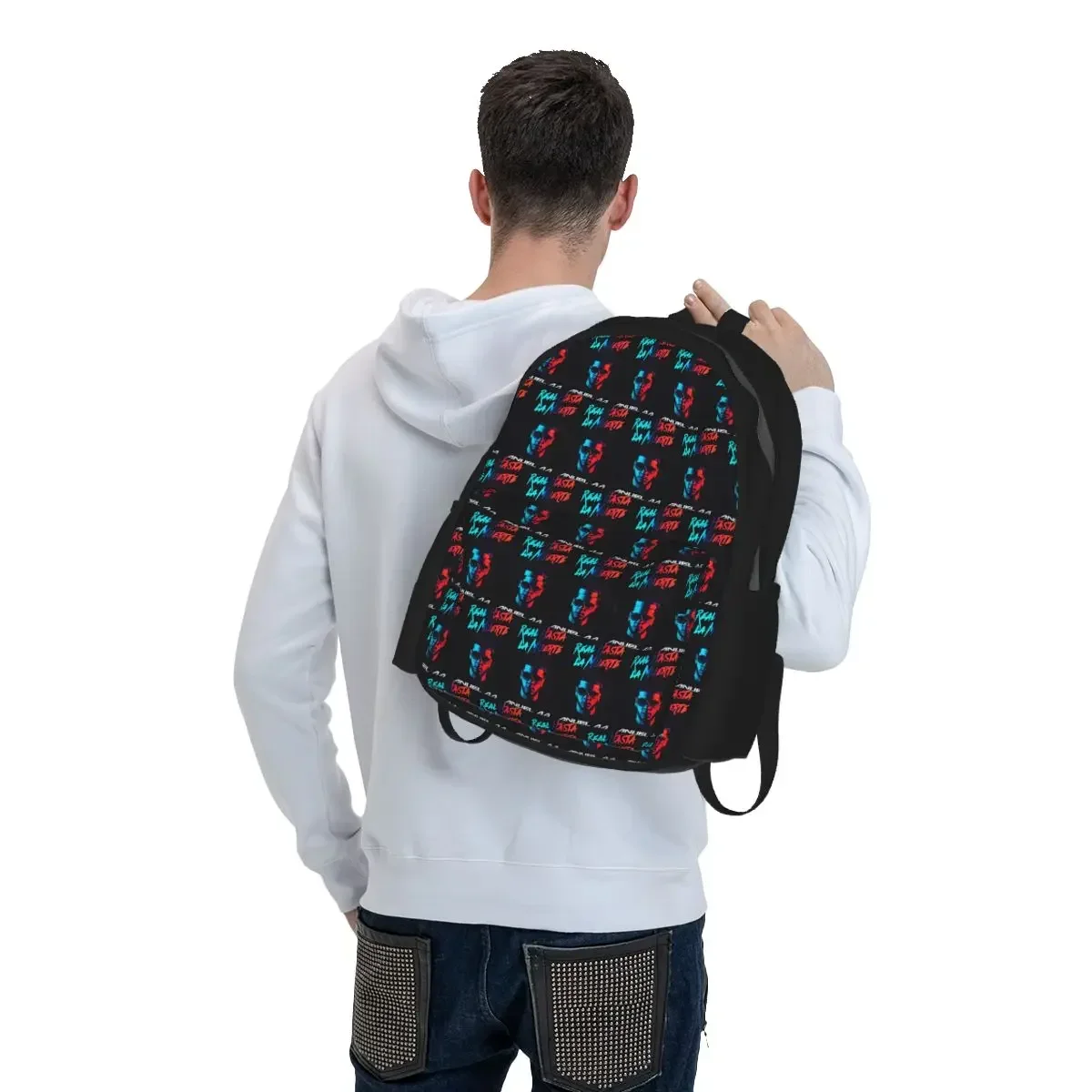 Fashion Hot Rapper Anuel AA Backpack Boys Girls BookBag Kids School Bag Laptop Shoulder Bags for Men Women