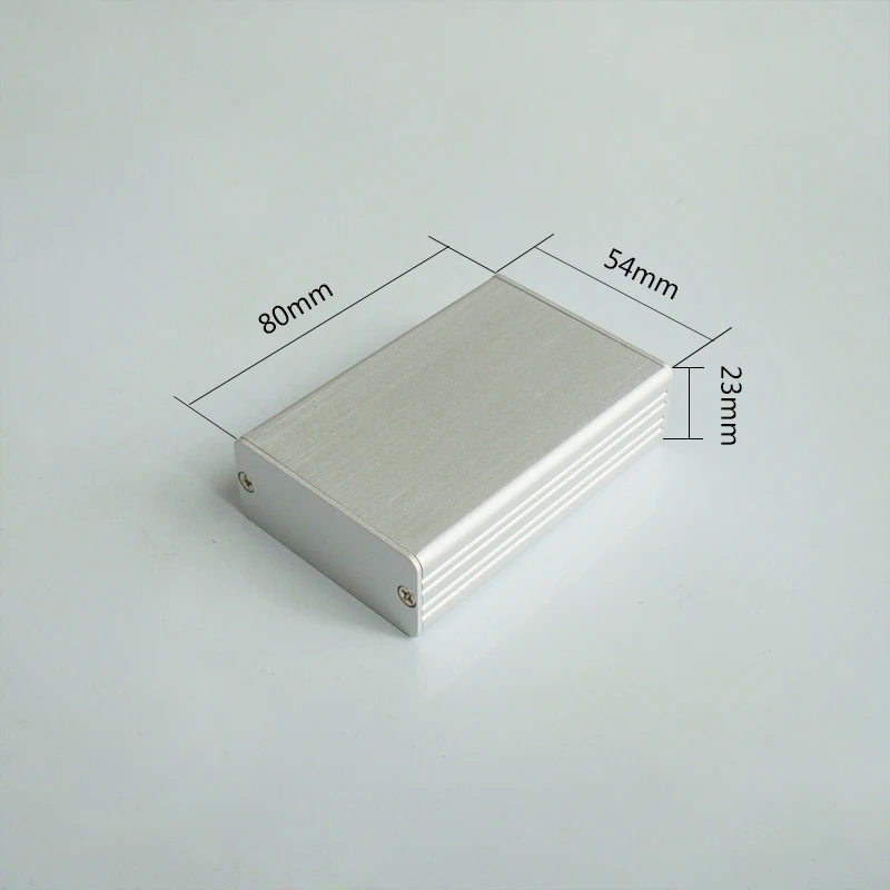 Free Shipping 1pc Silver Aluminium Enclosure Case  DIY Shell  PCB Instrument Box 54x23x80/100/150mm Can be Drilled, Lettered