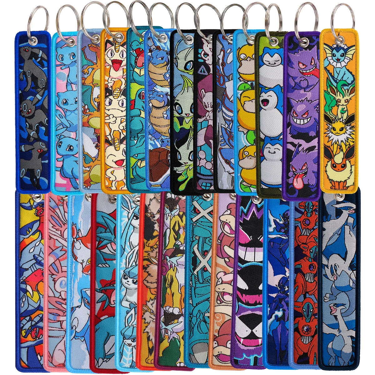 Cute Elf Embroidery Key Fobs Cartoon Anime Key Chain for Women Men Gifts and Cars Jet Tags Cosplay Accessories Holiday Gifts