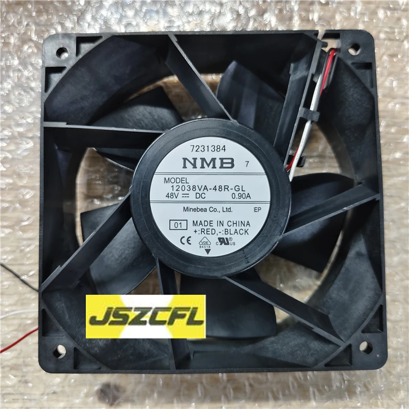 1 unidad NMB 12038VA-48R-GL DC 48V 0.90A 120x120x38mm convertidor de frecuencia de servidor ventilador de refrigeración 3 cables